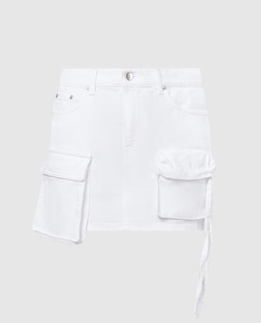 Dondup Белая джинсовая юбка мини с карманами G557BF0014DPTD