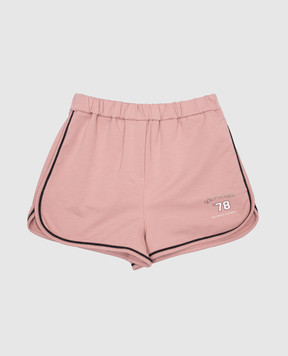Brunello Cucinelli Детские розовые шорты с принтом. BH827E648C