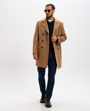 Cashmere&Whiskey Синее поло из мериноса шерсти в узор. CH07Z