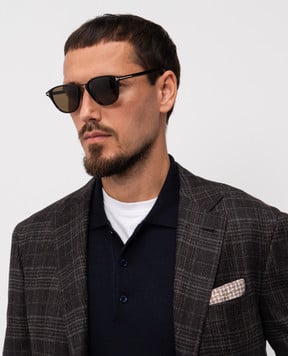 Tom Ford Чорні сонцезахисні окуляри з логотипом FT1049D