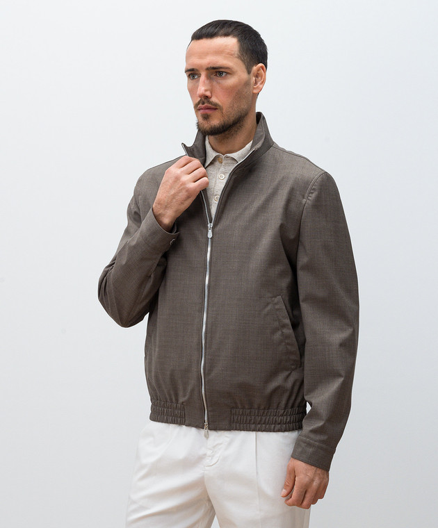 Brunello Cucinelli Коричневая куртка из шерсти MM4506424 изображение 3
