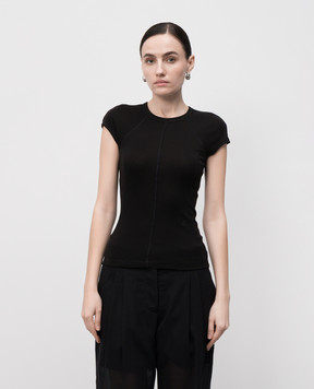 Helmut Lang Черный топ с логотипом P02HW510