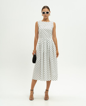 Dolce&Gabbana Белое платье в горох F6JHVTHS5R7