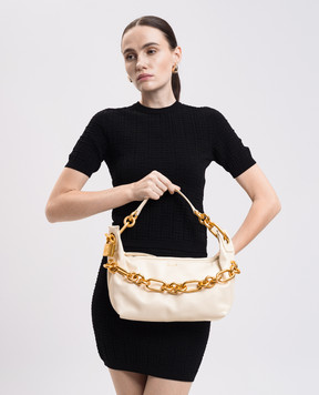 Balmain Чорна шкіряна глянцева сумка Sync FN1BS002LBFO