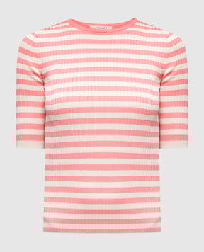 Twinset Рожева футболка в смужку 251TP3470
