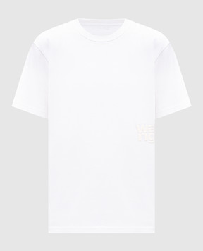 Alexander Wang Біла футболка з фактурним логотипом 4CC3241520