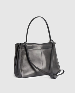 Balenciaga Серая кожаная сумка Rodeo с брелоками 7897722ABV3
