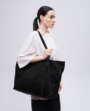 Ann Demeulemeester Черная кожаная сумка-тоут Bes B0012622LT137