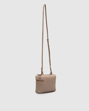 Bottega Veneta Бежевая кожаная сумка Bang Bang 789109V3IV19615