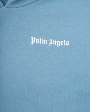 Palm Angels Детское голубое худи с принтом логотипа PBBB011C99FLE00212+