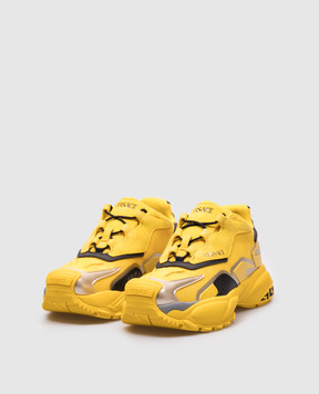 Versace Желтые комбинированные кроссовки Mercury 10163181A14022
