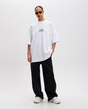 Vetements Біла футболка з принтом UA66TR690Ww