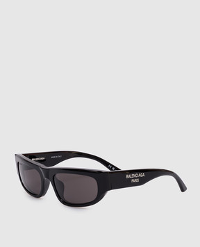 Balenciaga Черные очки с контрастным логотипом. 812861T0039w