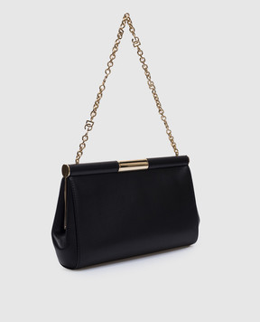 Dolce&Gabbana Черная кожаная сумка Marlene с гравировкой логотипа. BB7672AF984