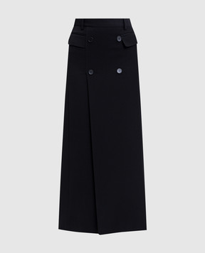 Balenciaga Чорна спідниця міді з вовною 838768TRT01