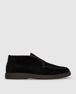 Santoni Черные замшевые дезерты на меху MGDG17823SMOAGEX