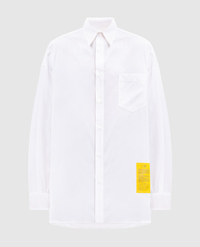 Maison Margiela MM6 Біла сорочка з нашивкою логотипа SH0DT0034M35480