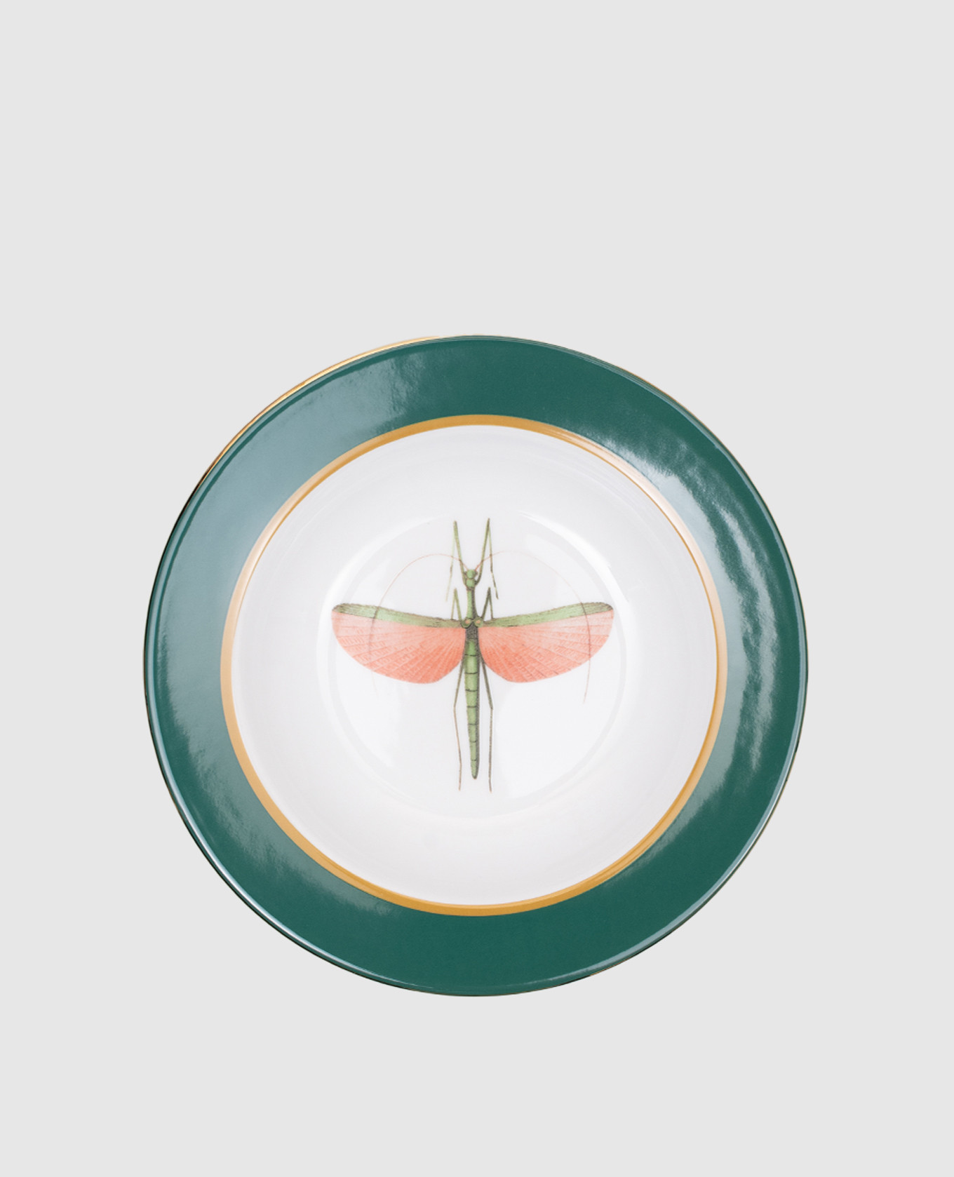 

Набор белых фарфоровых тарелок с позолотой 18 карат., Белый, Посуда