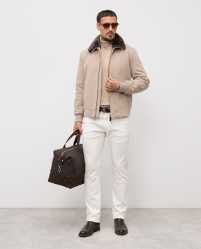 Cashmere&Whiskey Бежевая куртка из шерсти 832599S781959