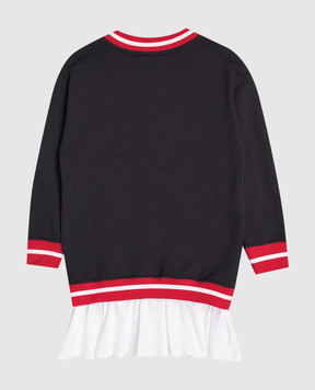 Balmain Дитяча сіра сукня подвійної конструкції BX1B50Z3183