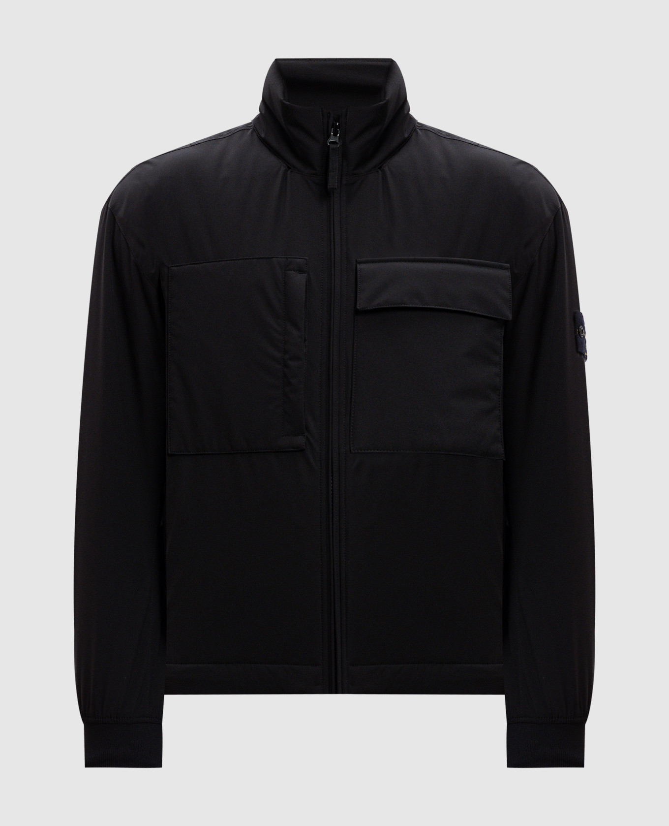 

Черная куртка со съемным патчем логотипа, Черный, Куртки