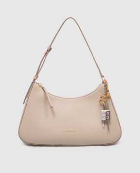 Givenchy Бежева шкіряна сумка-хобо Lucky Lock BB511JB1Q7