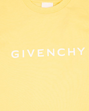Givenchy Детская желтая футболка с принтом логотипа H3071845