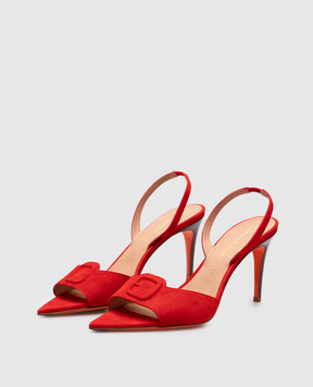Santoni Красные босоножки замшевые WHET71686HA3TMGD