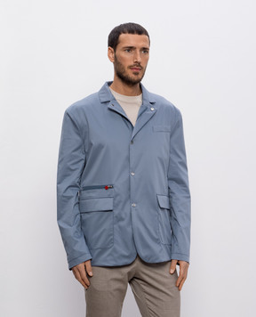 Kiton Блакитна куртка з логотипом UW2063V0830F
