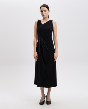 Maison Margiela MM6 Чорна сукня міді з гачками S52CT0786M20054