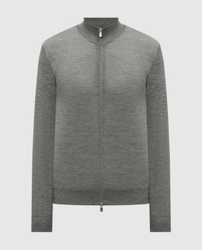 Brunello Cucinelli Серый кардиган из шерсти и кашемира M2400106