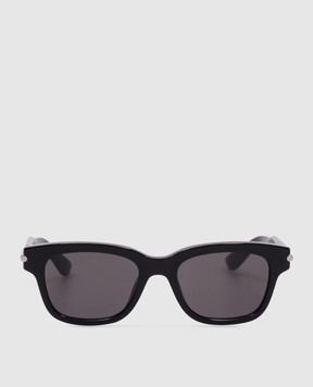 Alexander McQueen Чорні сонцезахисні окуляри City T-Bar 821685J0749