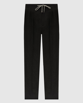 Cashmere&Whiskey Черные брюки из льна 2556