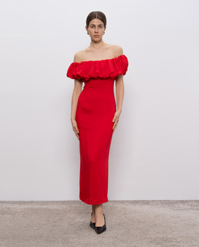 Rowen Rose Красное платье миди DRSRR388RED