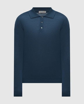 Canali Синее поло из шерсти MK02353C1123