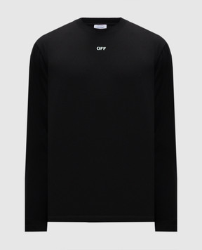 Off-White Черный лонгслив с принтом логотипа Arrow OMAB086S25JER003