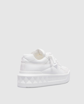 Valentino Белые кожаные кроссовки ONE STUD XL 6W2S0FQ4XTM