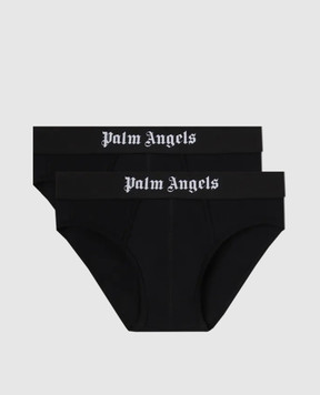 Palm Angels Набор черных трусов с логотипом. PMUF002S25FAB001