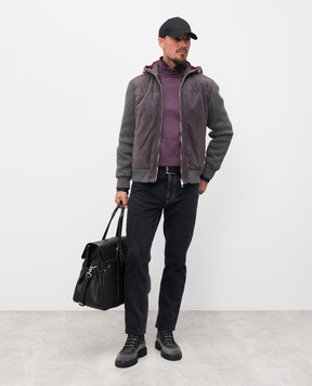 Brunello Cucinelli Фіолетовий гольф з кашеміру M2200103