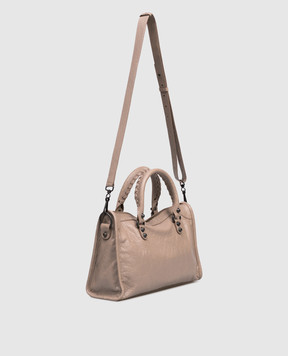 Balenciaga Бежева шкіряна сумка Le City 8114422ABEK