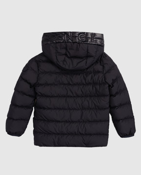 Moncler ENFANT Дитяча синя пухова куртка з логотипом K29541A00004597YW810