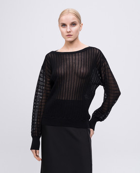 Twin Set Actitude Чорний джемпер з логотипом 251AP3050