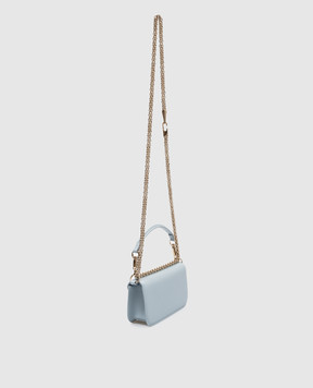 Valentino Блакитна шкіряна сумка з логотипом VLogo Signature 5W2B0K53IYS