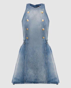 Balmain Блакитна джинсова сукня FF1R5129DF79