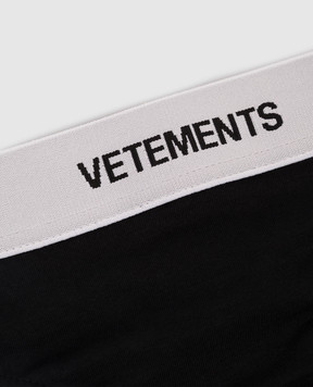 Vetements Чорні трусики-тонг з логотипом WH76UN150BW