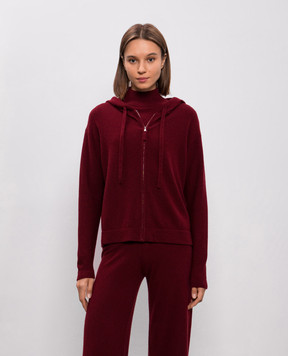Allude Бордовая спортивная куртка из шерсти и кашемира 24517700