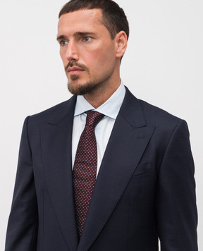 Dolce&Gabbana Бордовый галстук из шелка в узор GT147EG0JRX