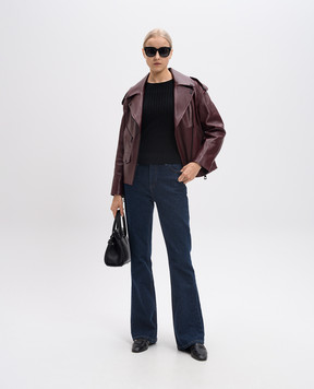 Allude Черный джемпер из кашемира в рубчик 24511142