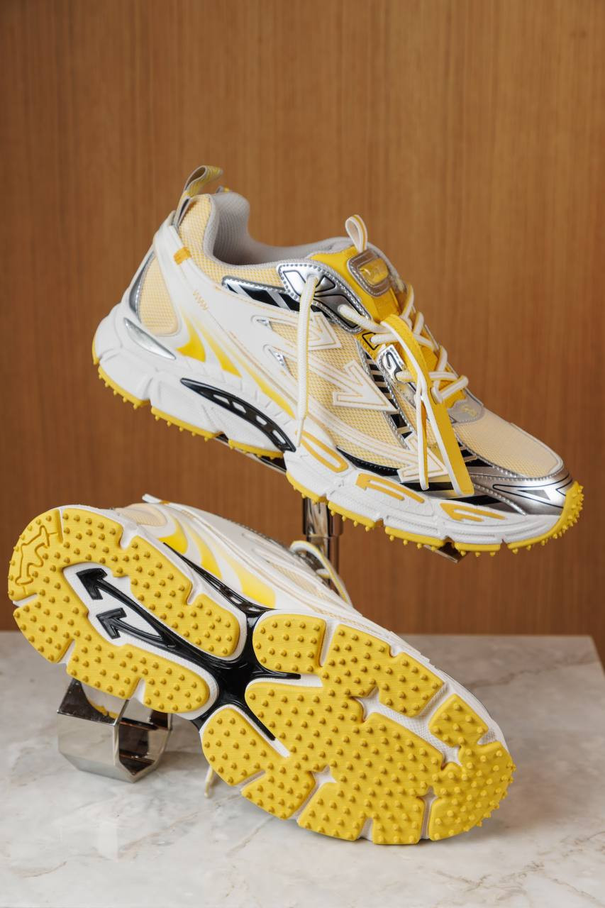 Off-White Желтые кроссовки Be Right Back OMIA295S25FAB005 изображение 6