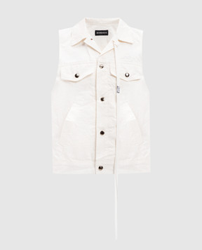 Ann Demeulemeester Белый джинсовый жилет Juliette B0010181FA559